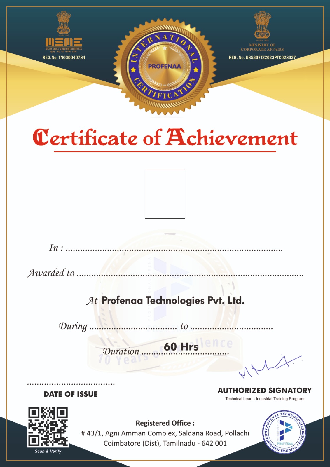 Electrical Certificate